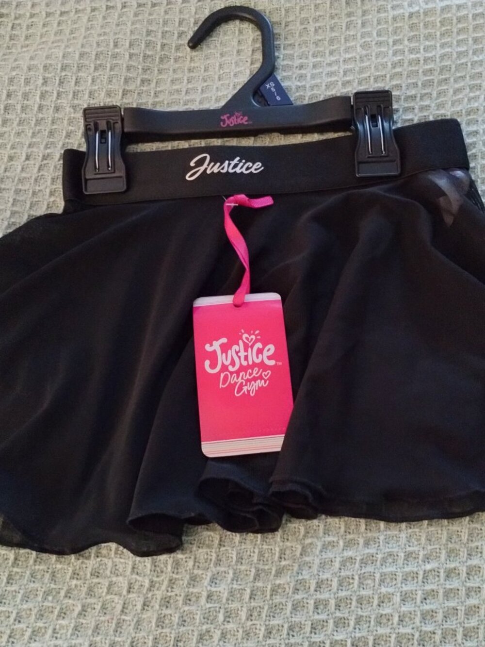 Justice Dance gym black dance skirt,size- XS